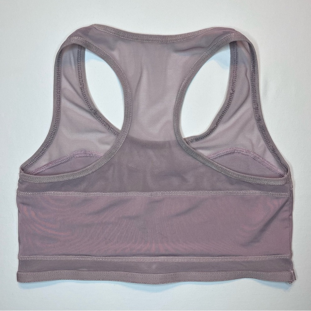 IJAK Mauve Purple Mesh Racerback Sports Bra Wireless Stretch Pullover Women’s S - Picture 2 of 3